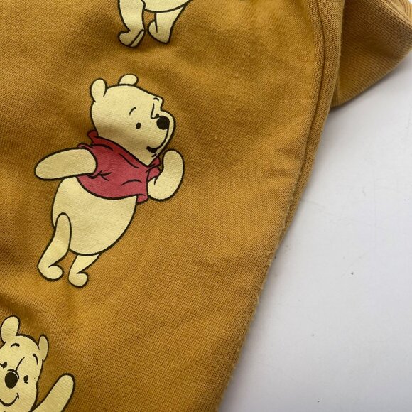 Disney Women's Medium Winnie The Pooh Mustard Yellow Jogger Sweatpants Z - Picture 4 of 9